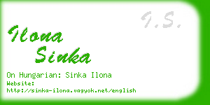 ilona sinka business card